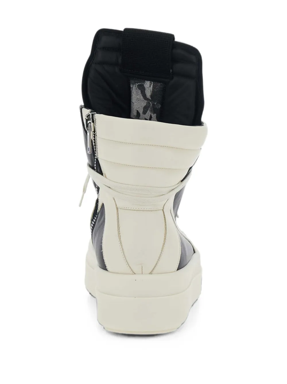 Rick Owens Jumbolace Geobasket high-top panelled sneakers Zwart