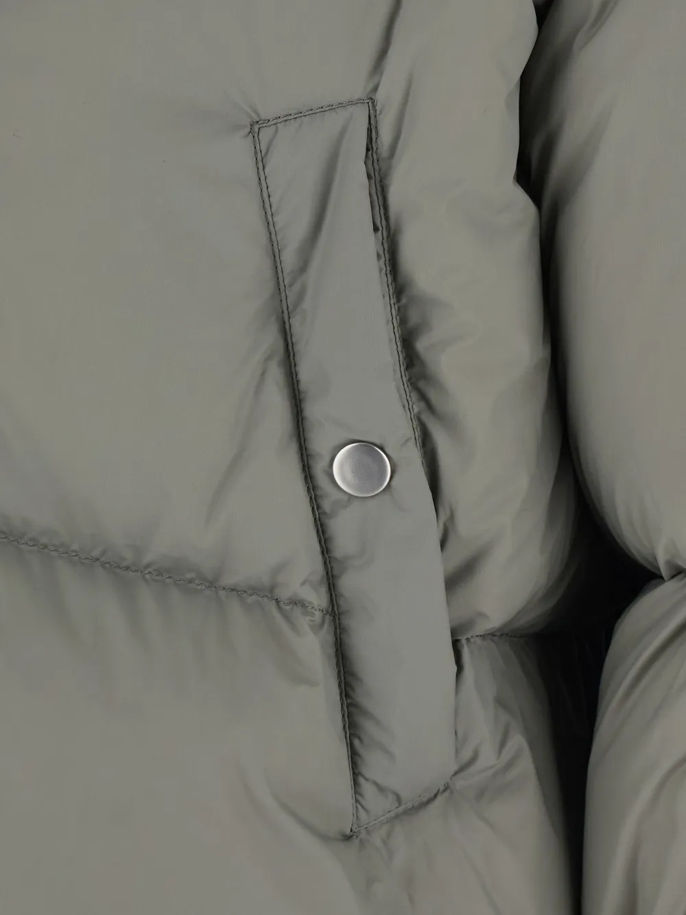 Rick Owens padded funnel-neck jacket Grijs