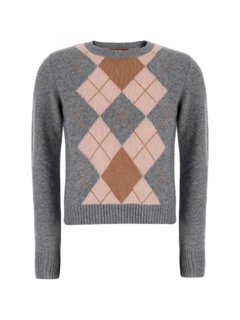 Max Mara pull en maille intarsia à losanges
