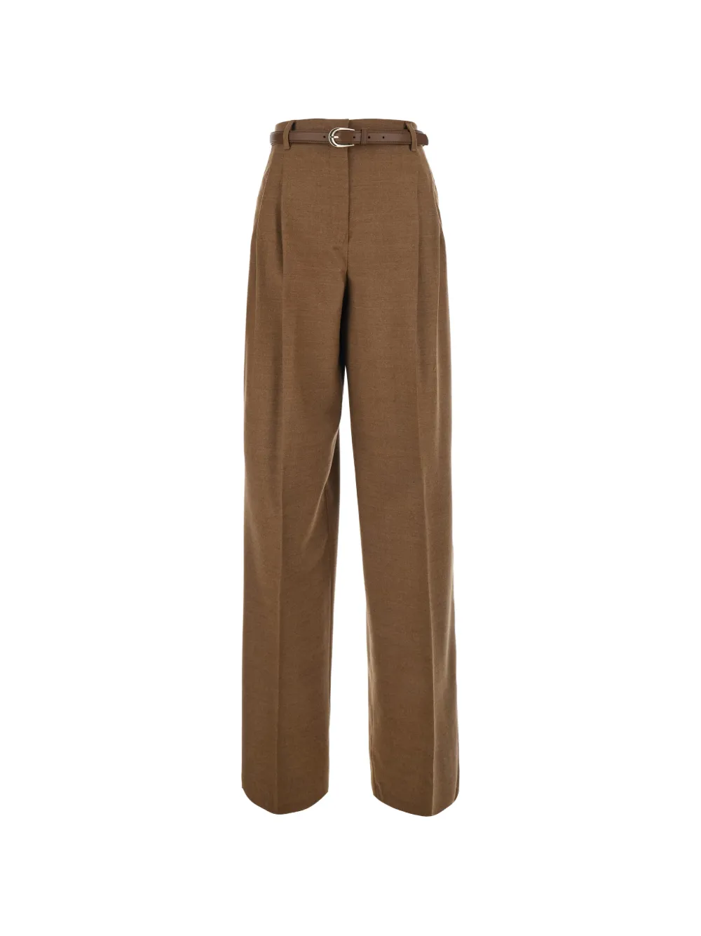 Max Mara belted pleated trousers - Marrone
