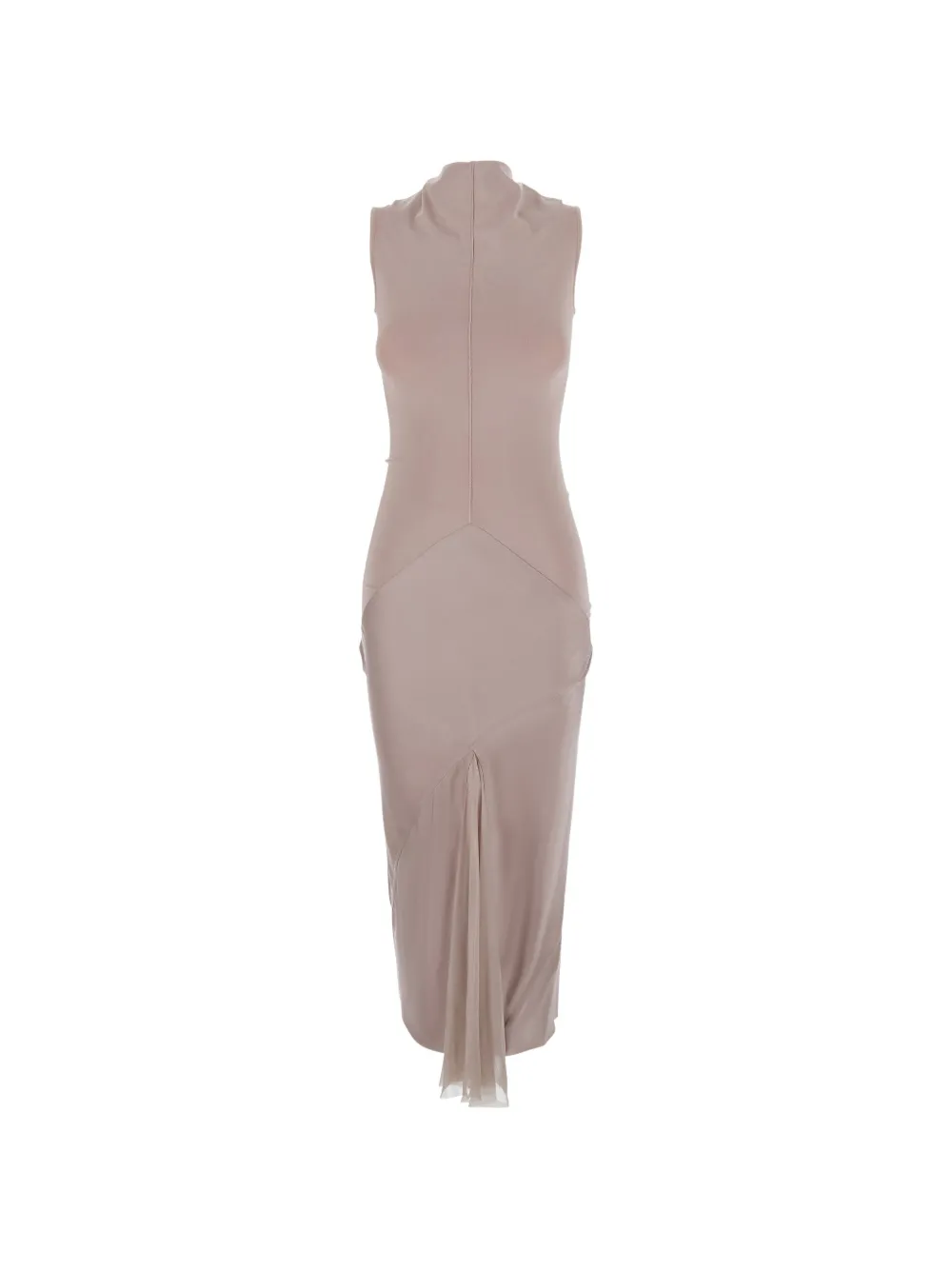 Rick Owens Tower Sliced mouwloze midi-jurk met vlakken Roze