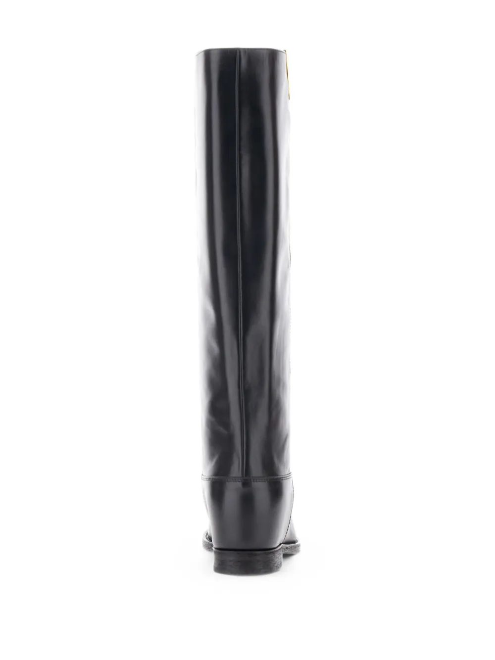 Via Roma 15 logo-plaque cut-out boots Zwart