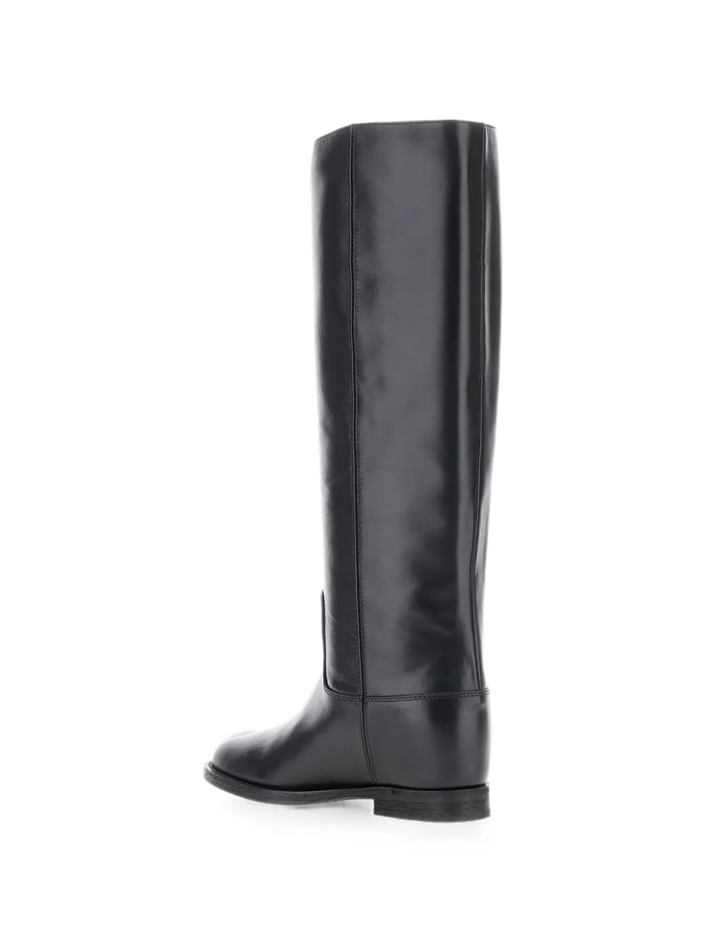 Via Roma 15 logo-plaque cut-out boots Zwart