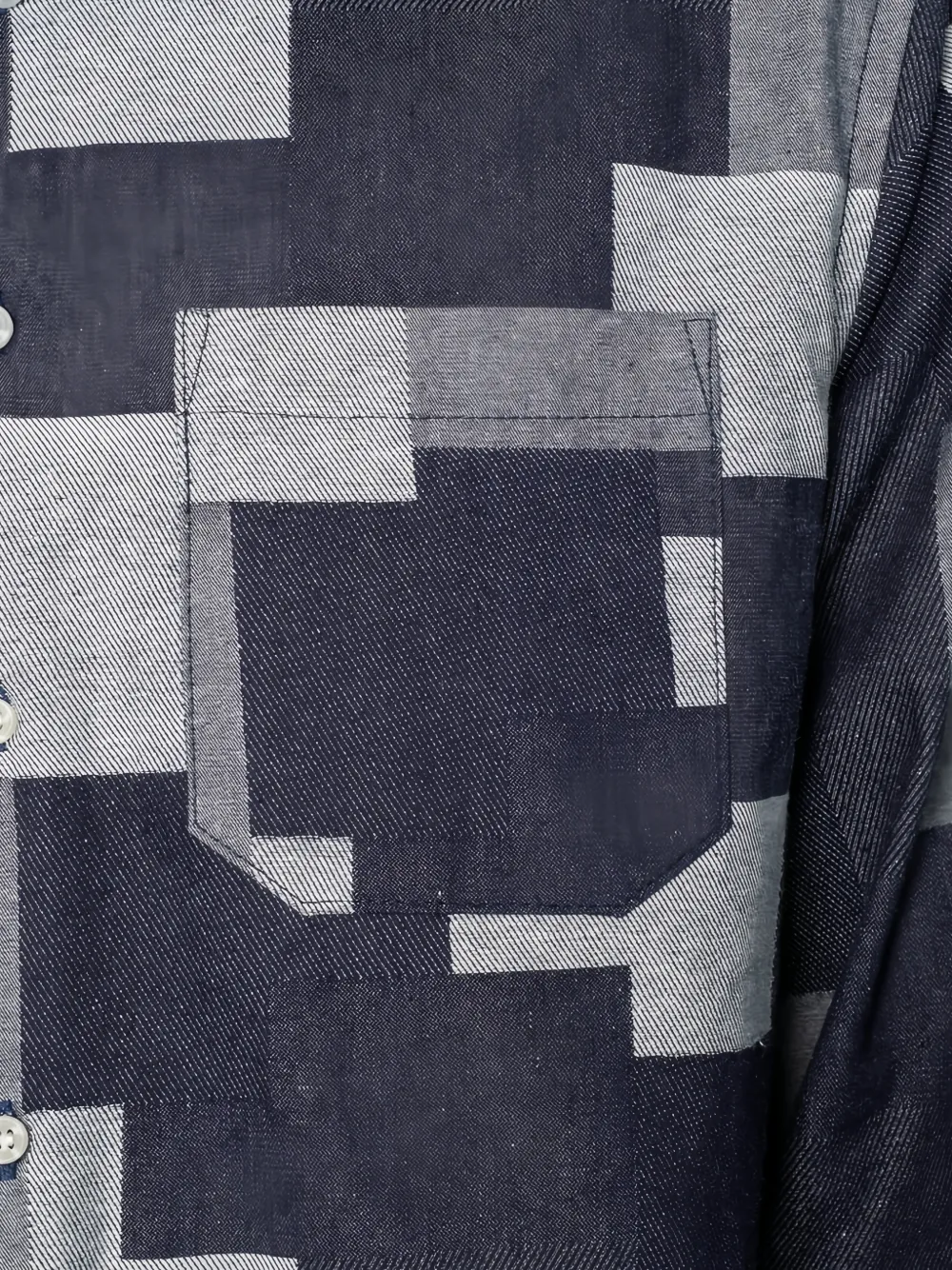 Naked and Famous True overhemd met jacquard-patroon Grijs