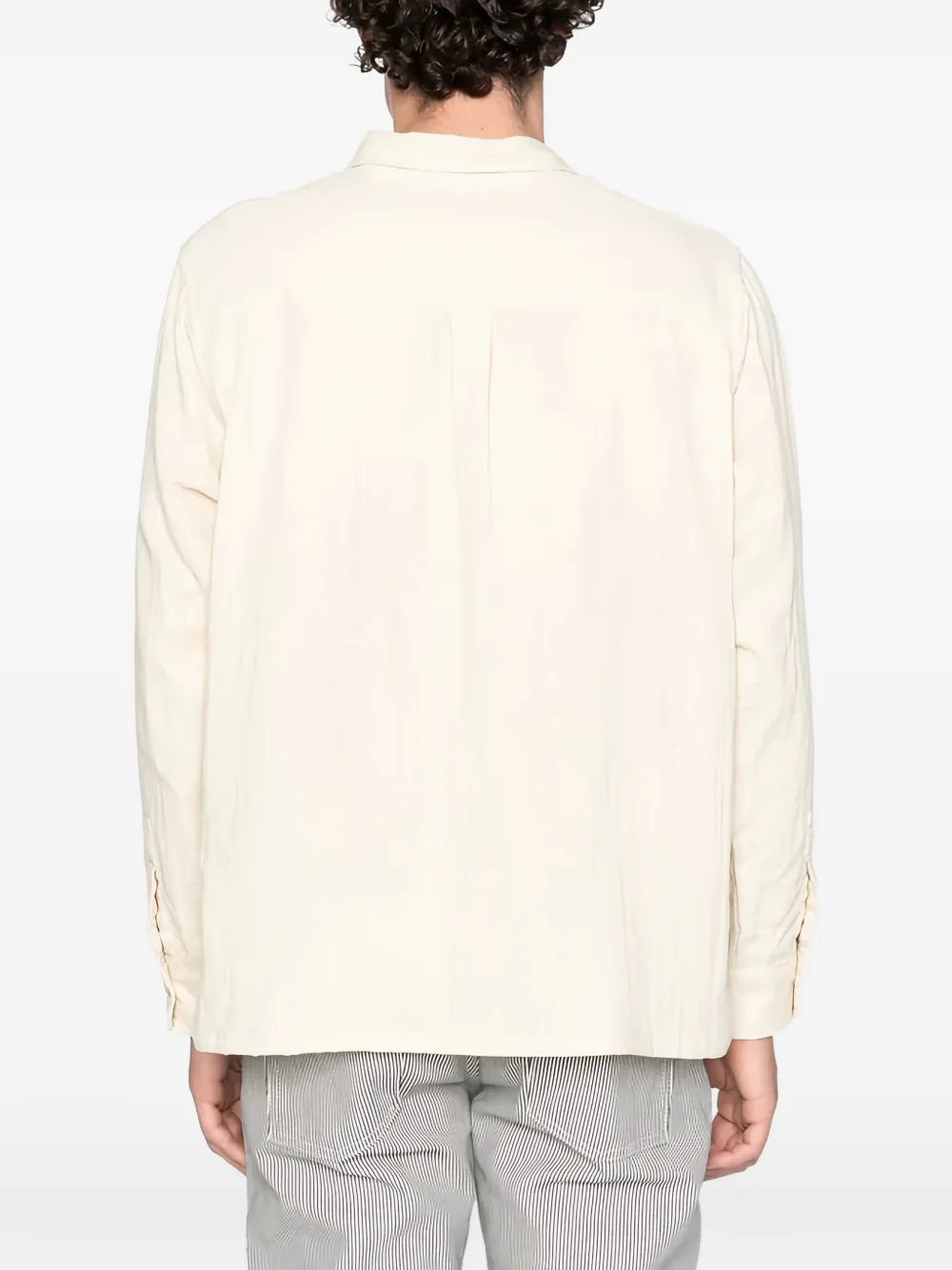 Naked and Famous True dubbelgeweven overhemd Wit