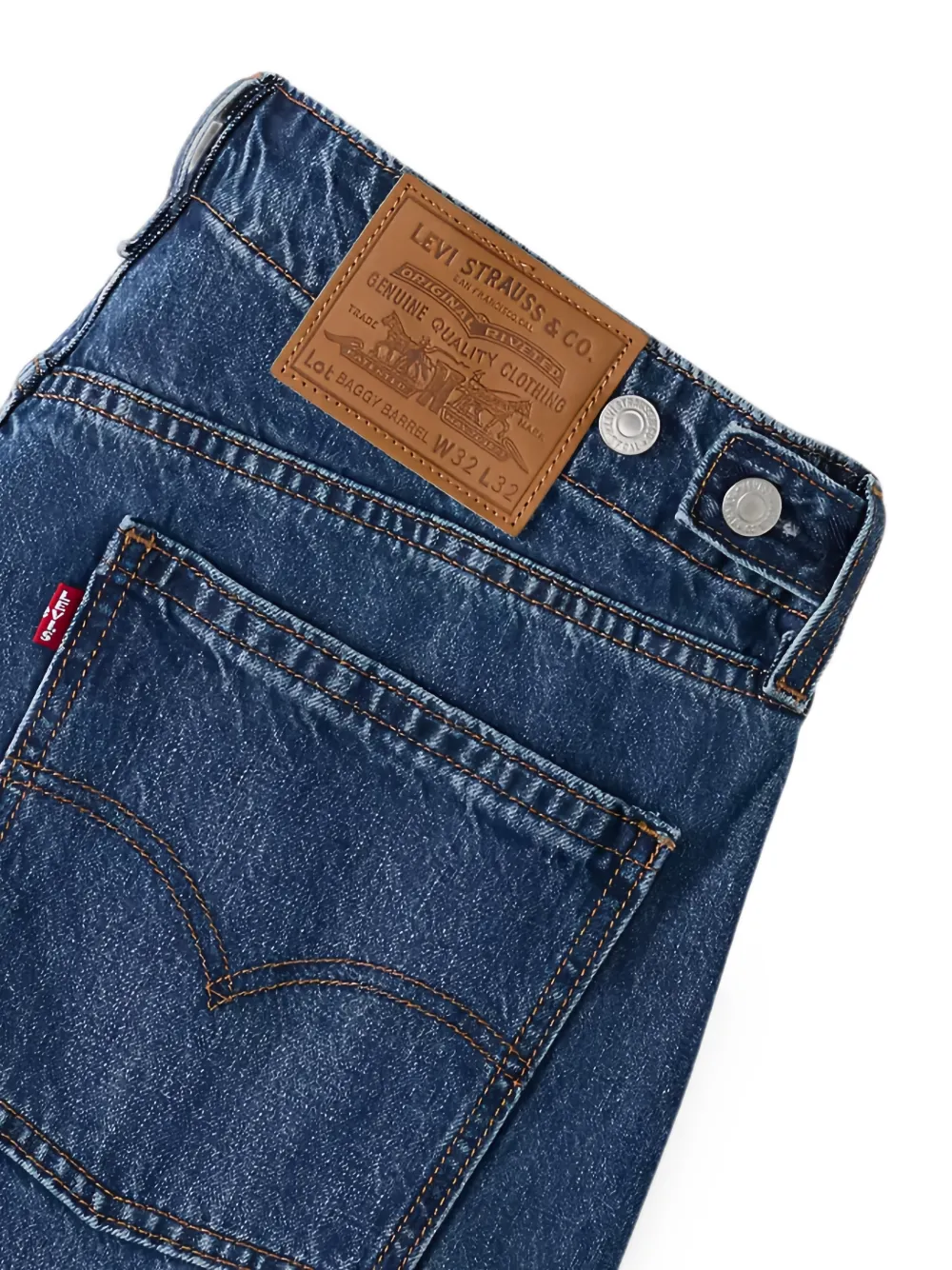 Levi's Baggy Barrel jeans met contrasterende stiksels Blauw