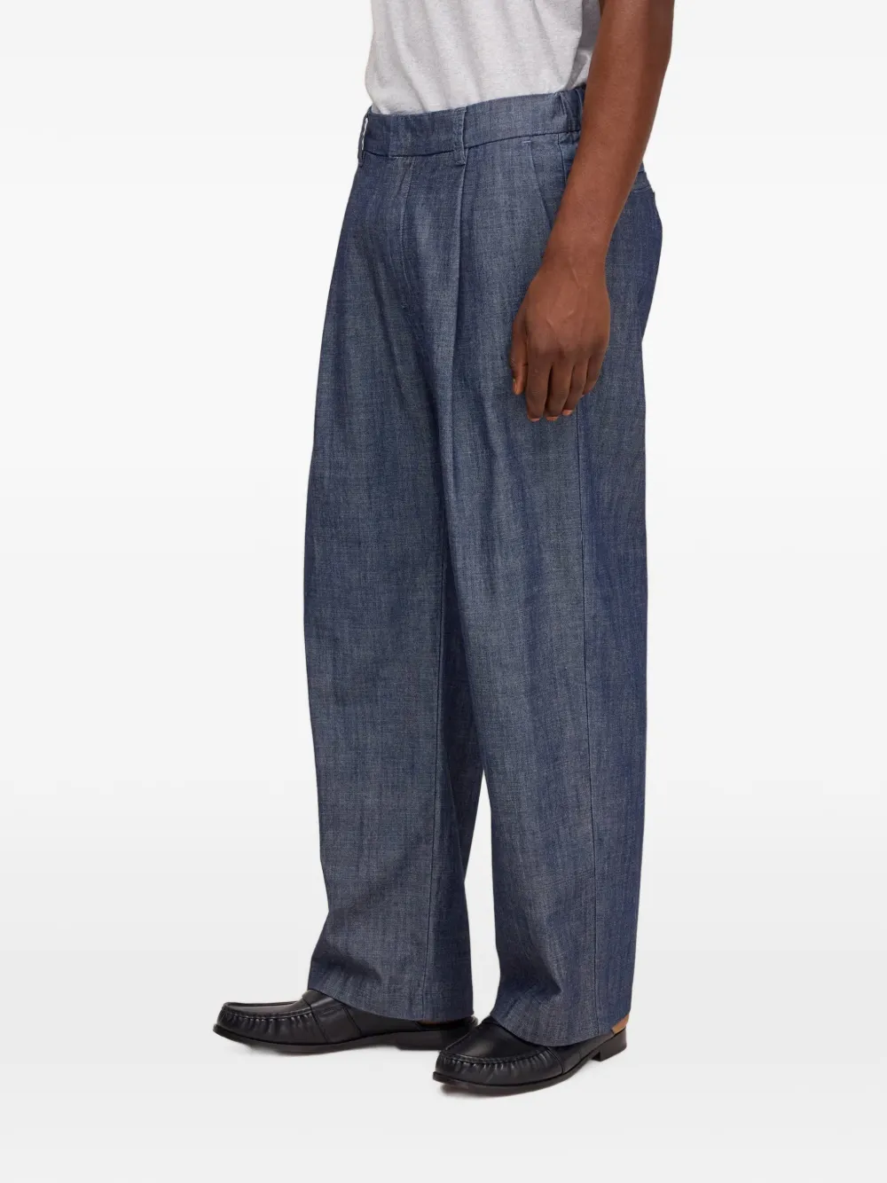 NN07 Kay geplooide broek Blauw