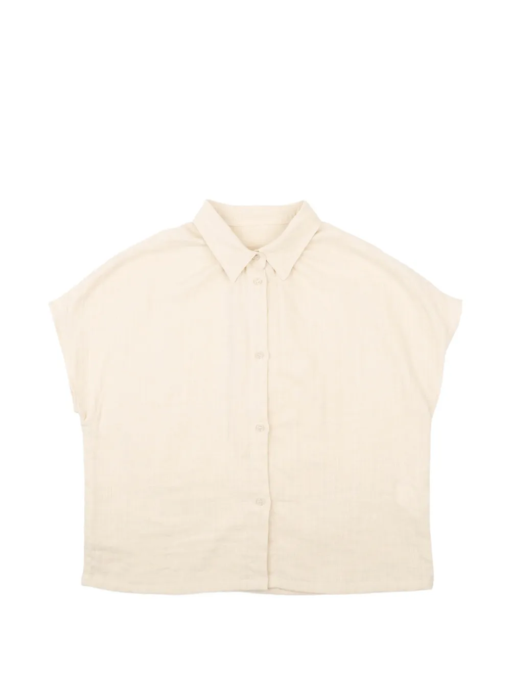 Naked and Famous Billie double-weave gauze shirt - Bianco
