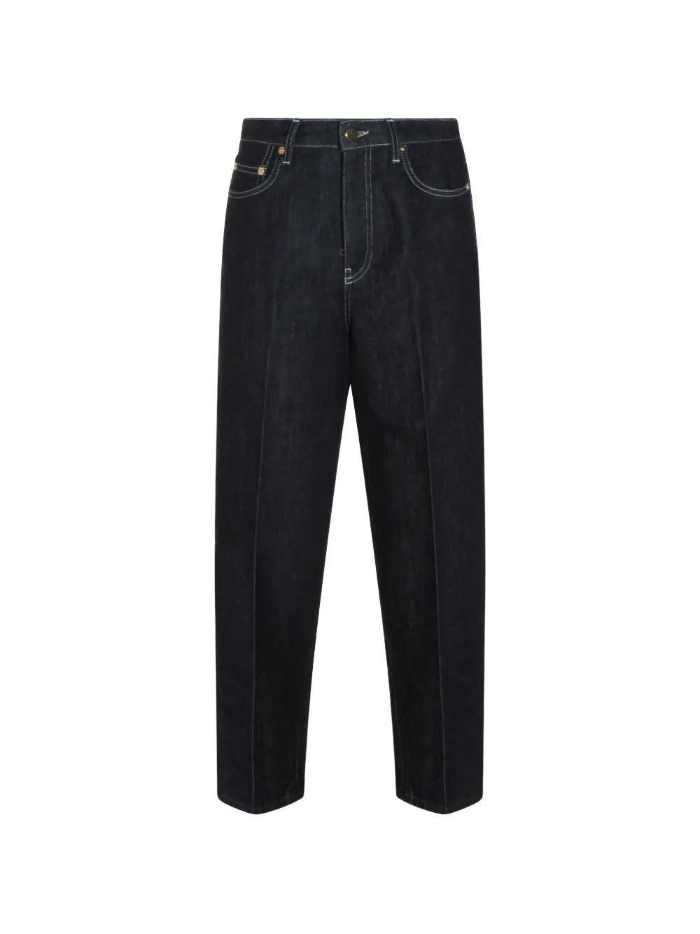 Fabiana Filippi contrast-stitch cropped jeans - Blu