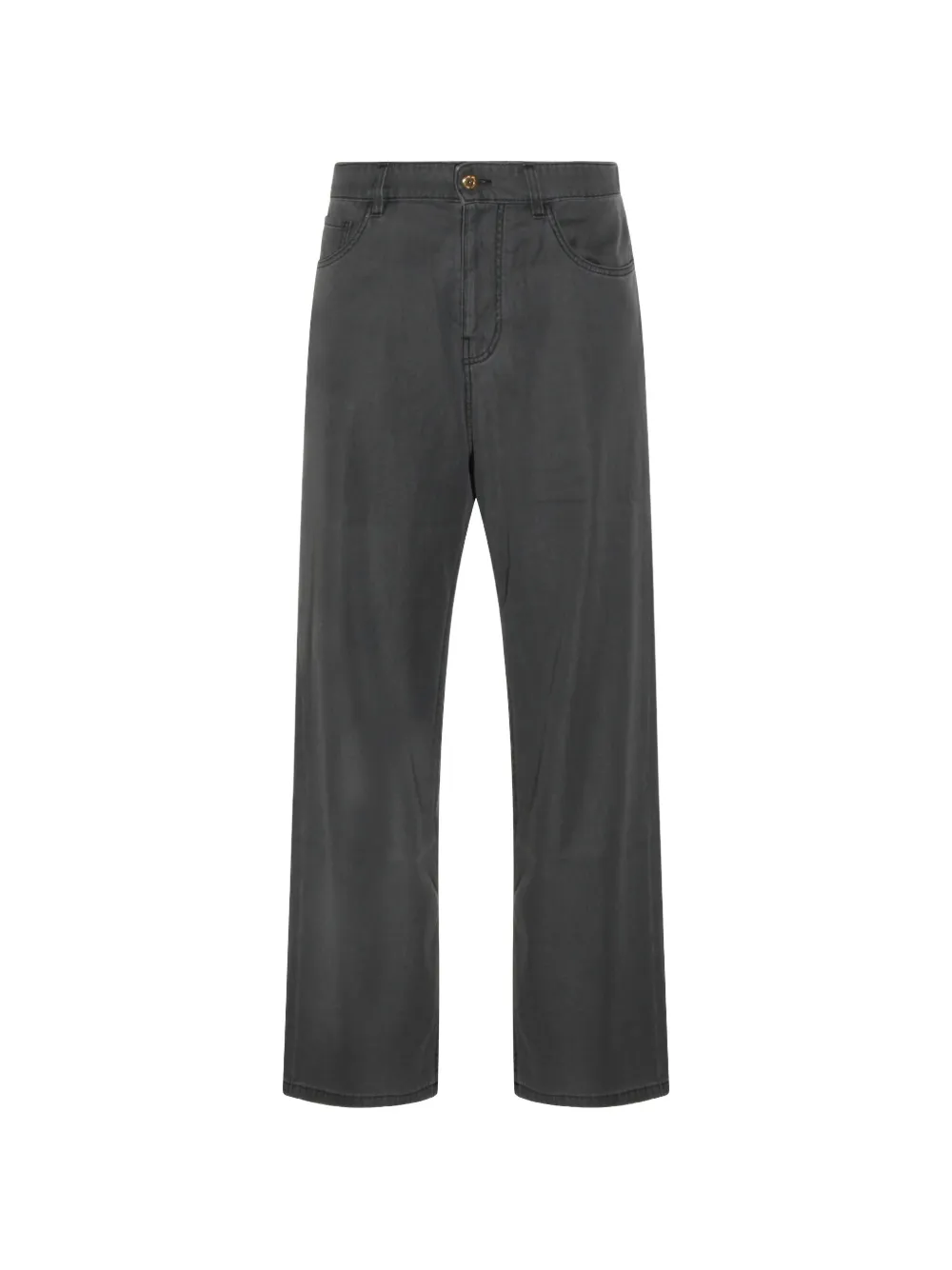 Miu Miu logo-embroidered jeans - Grigio