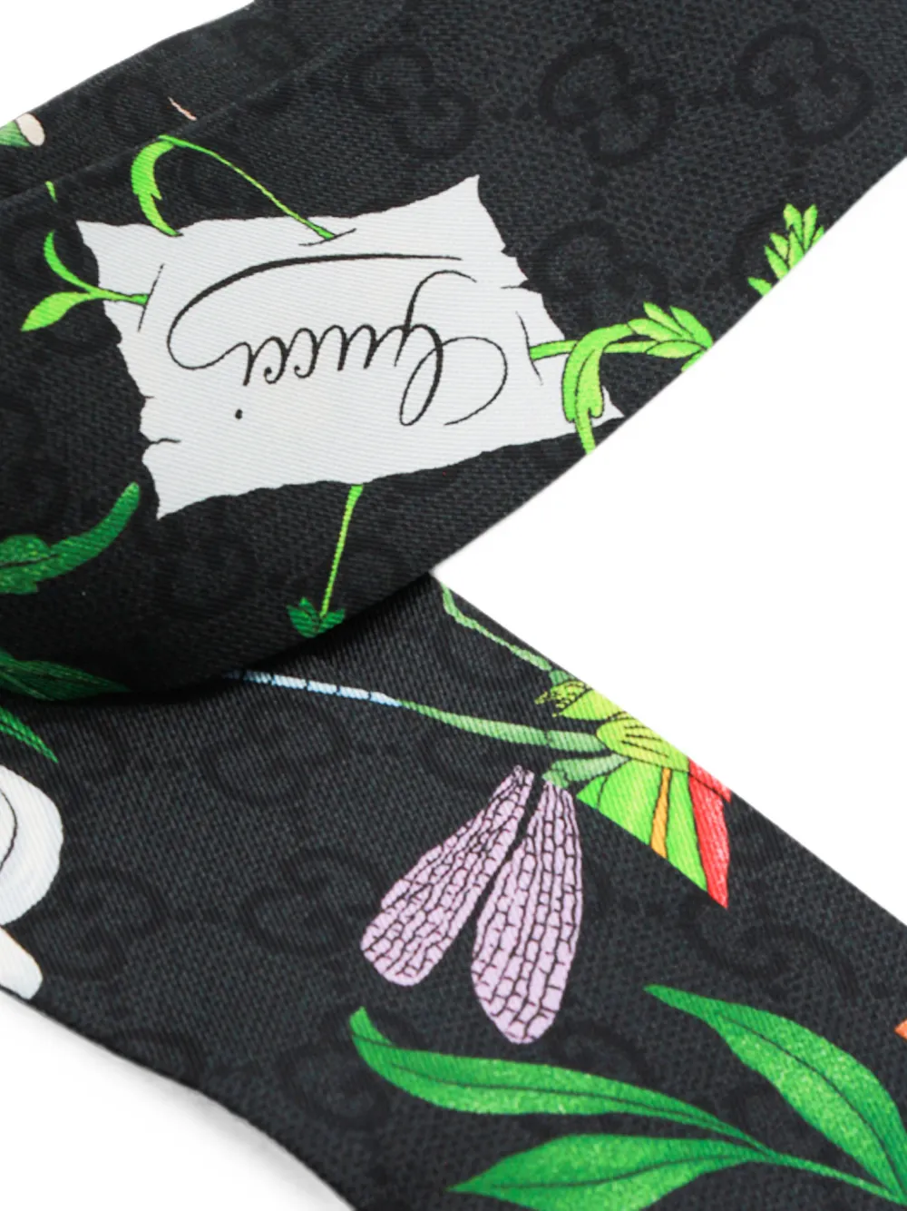 Gucci Sjaal met bloemenprint Zwart
