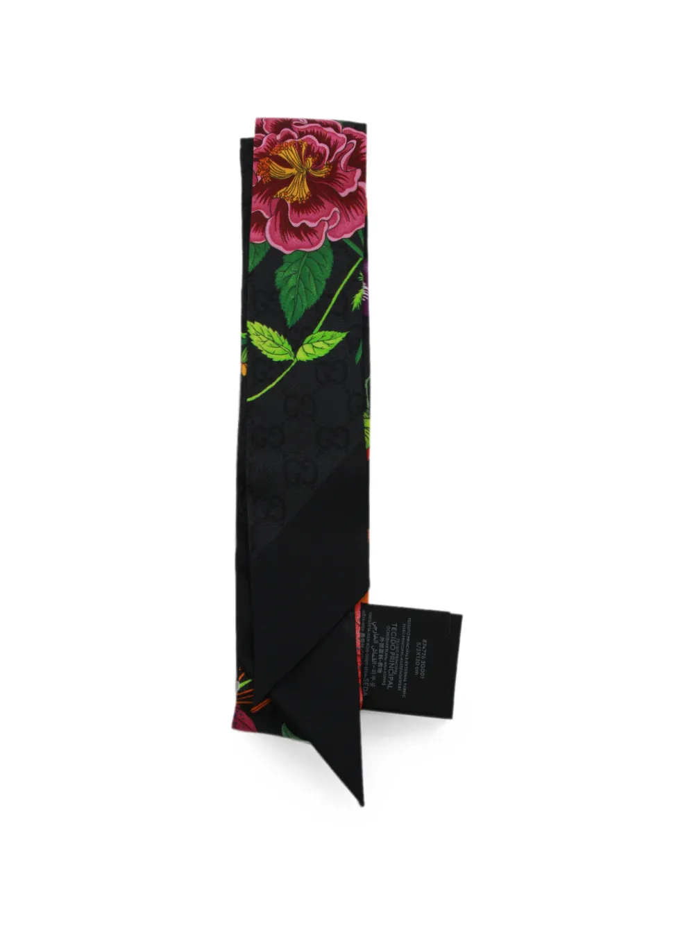Gucci Sjaal met bloemenprint Zwart