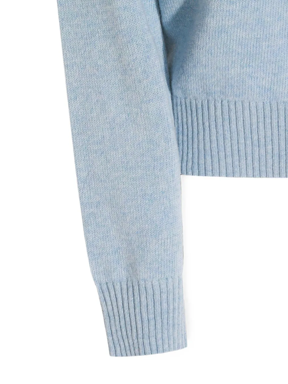 GANNI Intarsia gebreide trui met ronde hals Blauw