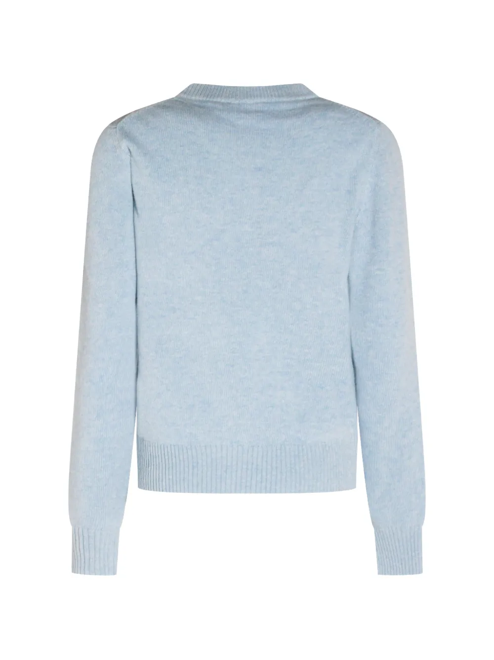GANNI Intarsia gebreide trui met ronde hals Blauw