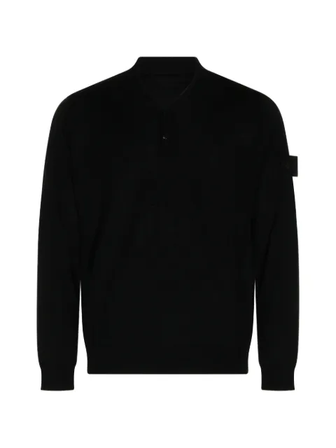 Stone Island logo-patch polo shirt