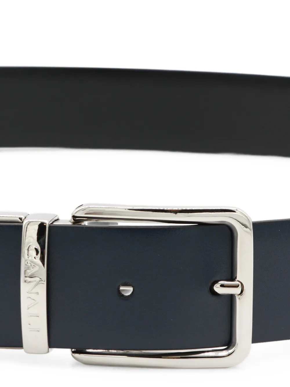 Canali Gespriem met gegraveerd logo Blauw