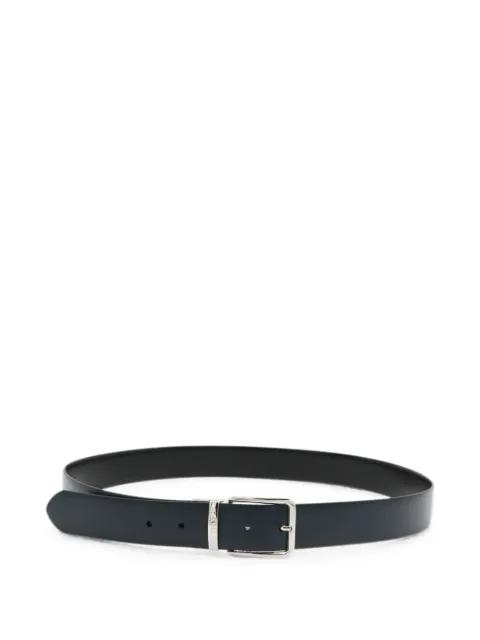 Canali logo-engraved buckle belt