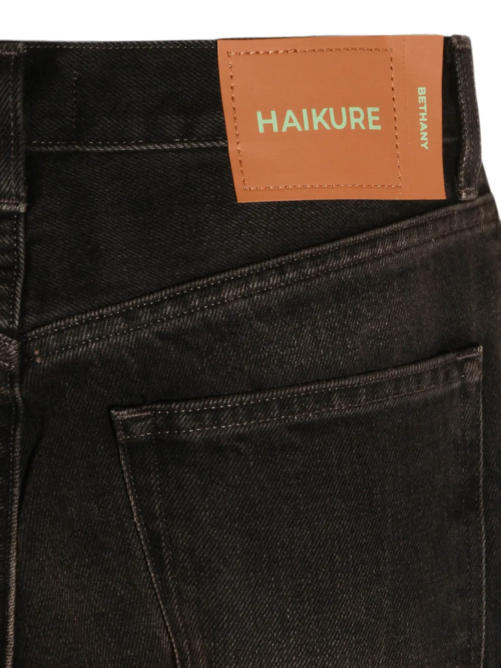 Haikure Bethany jeans met wijde pijpen en vervaagd effect Zwart