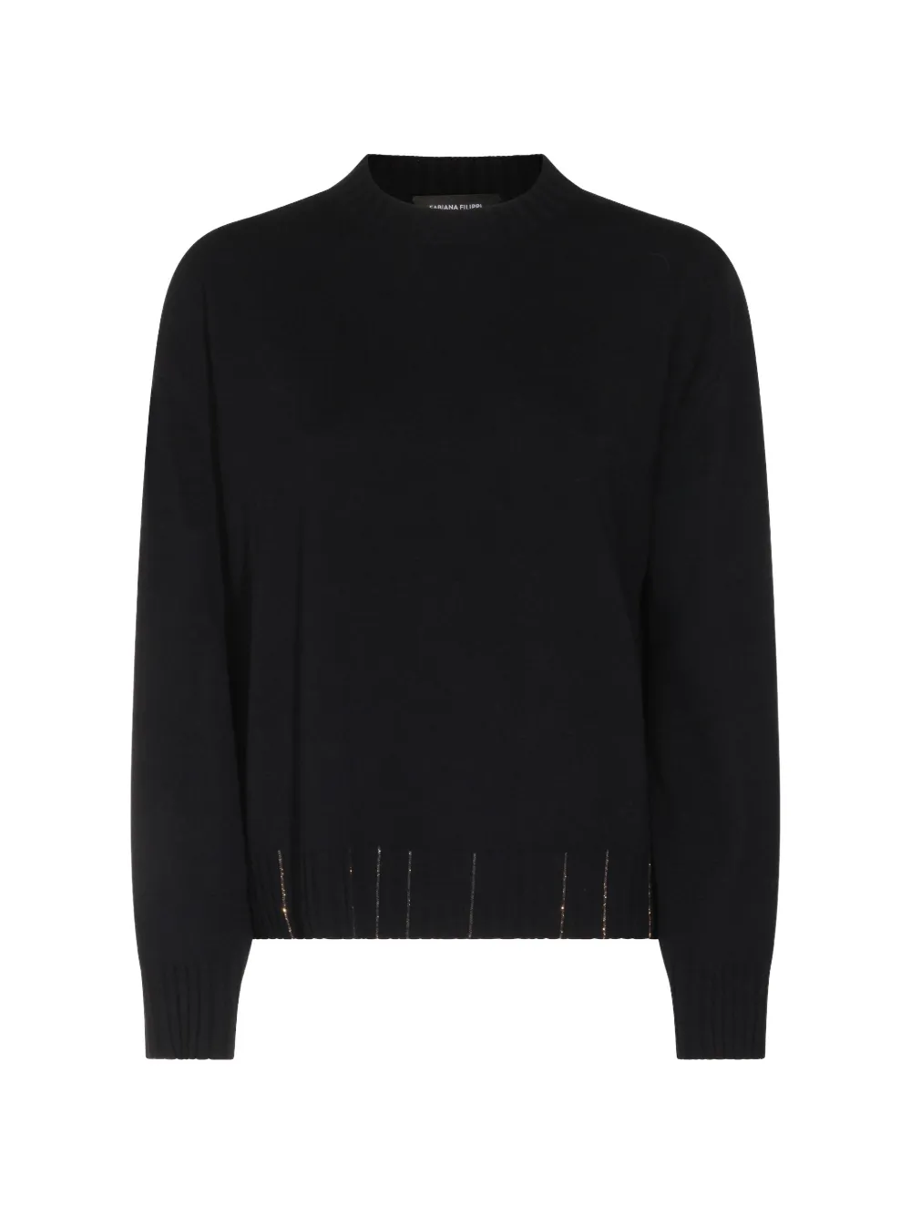 Fabiana Filippi ribbed-embellished sweater - Nero