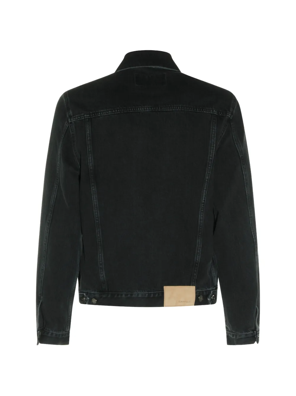 Canali Denim jack met klepzakken Zwart