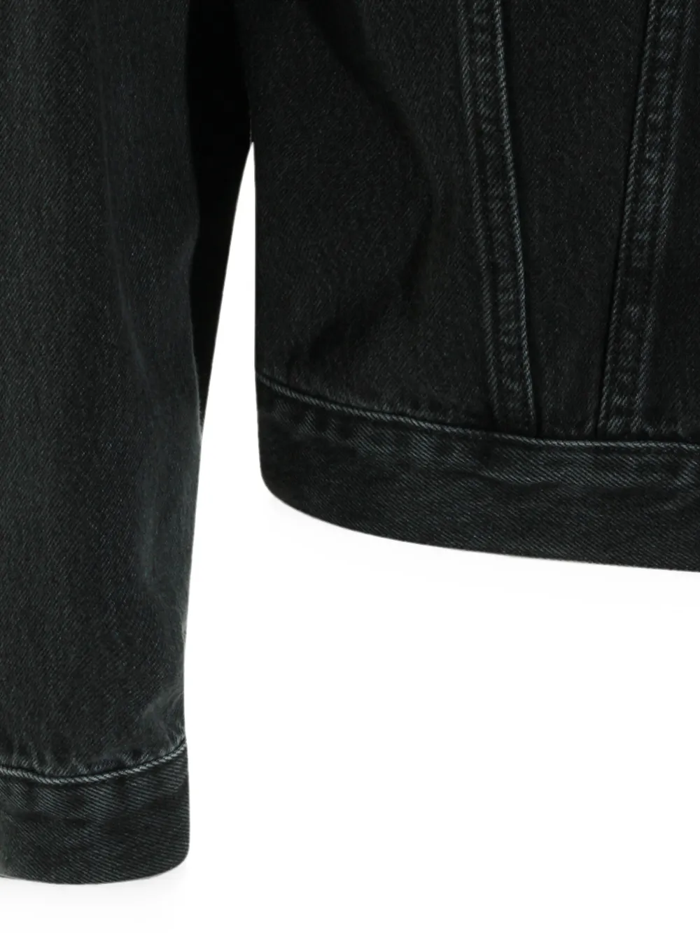 Canali Denim jack met klepzakken Zwart