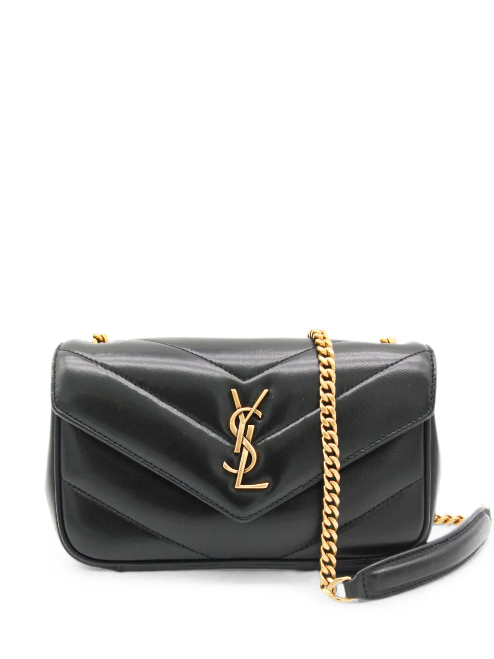 Saint Laurent Kleine Loulou Schultertasche - Schwarz
