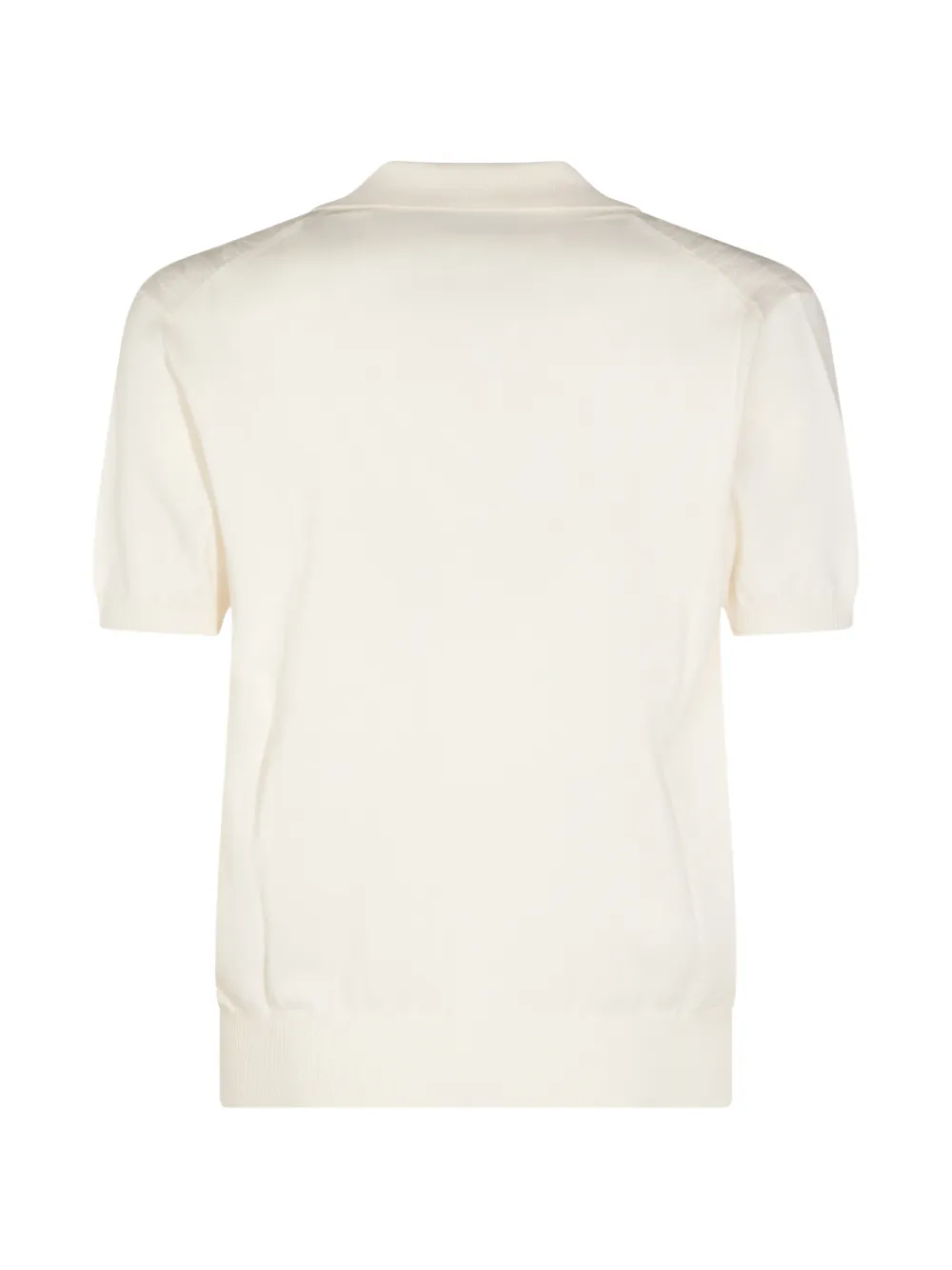 Canali Kabelgebreid T-shirt Beige