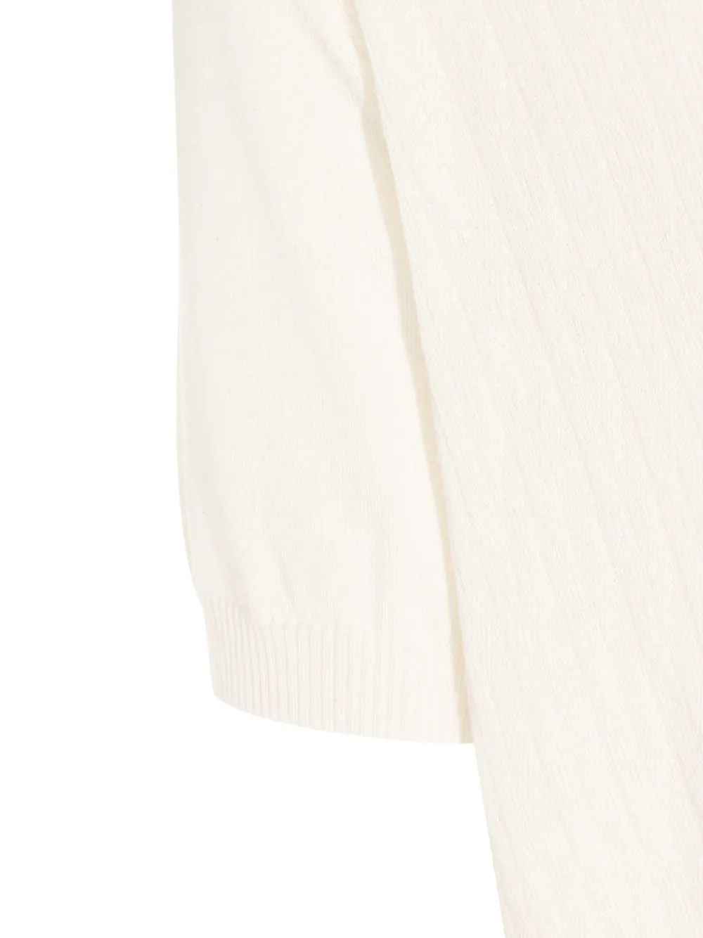 Canali Kabelgebreid T-shirt Beige