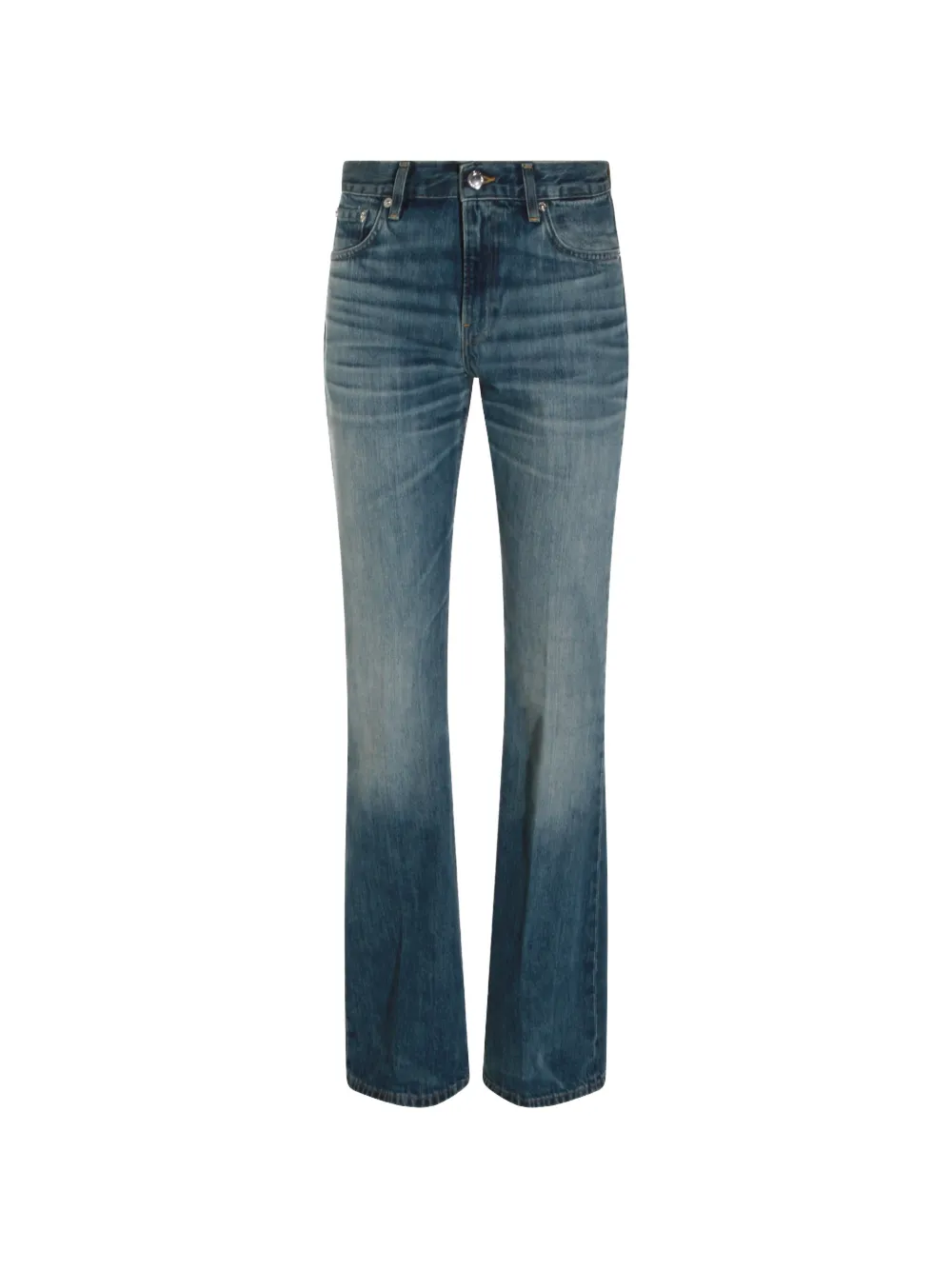 Haikure faded-effect bootcut jeans - Blau