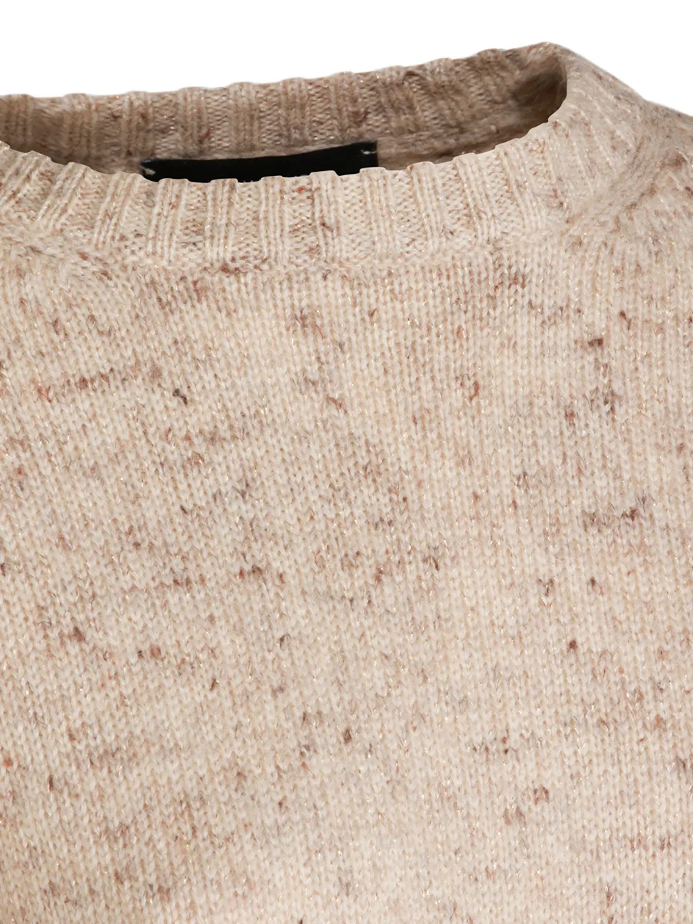 Fabiana Filippi Trui met ronde hals en vlekken Beige