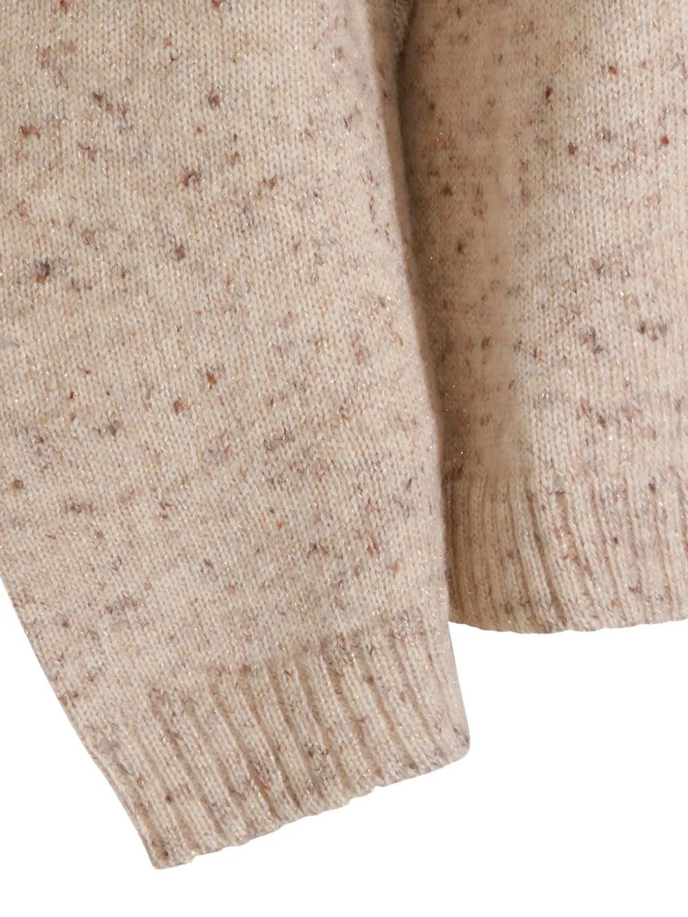 Fabiana Filippi Trui met ronde hals en vlekken Beige