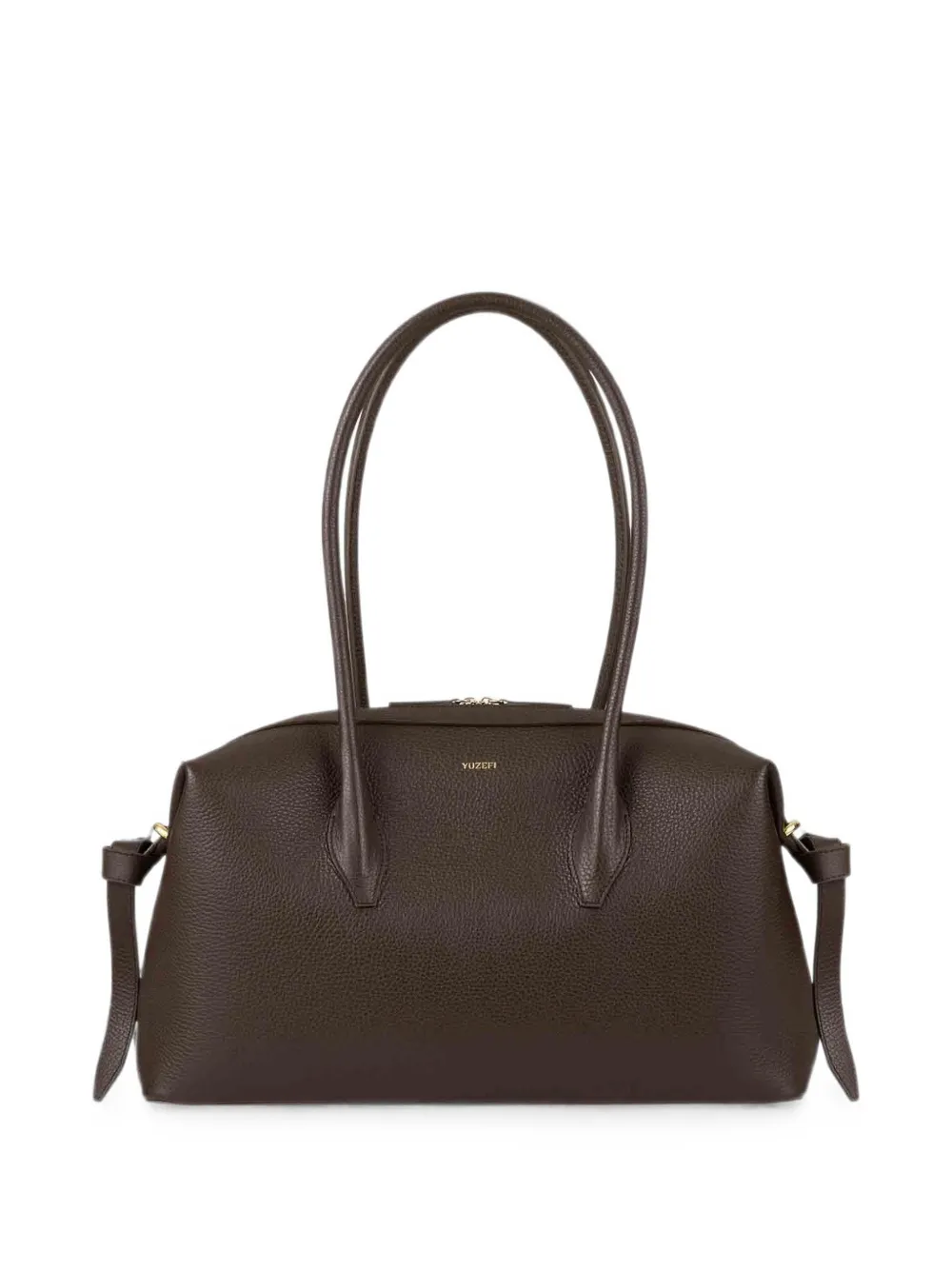 Yuzefi Brioche grained leather shoulder bag - Brown