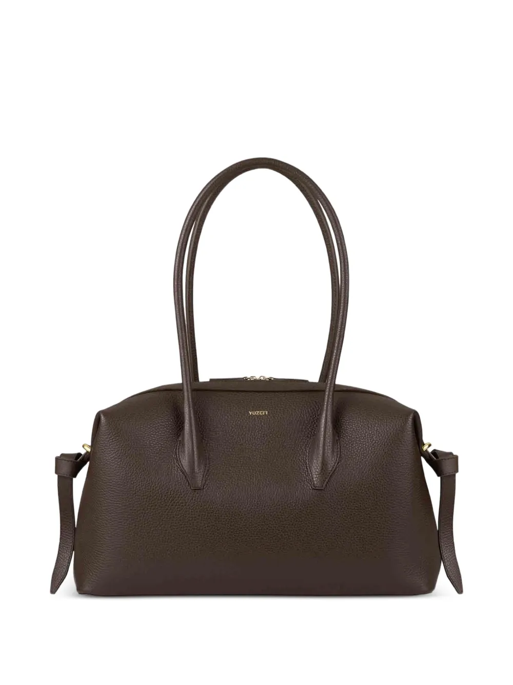 Yuzefi Brioche grained leather shoulder bag - Marrone