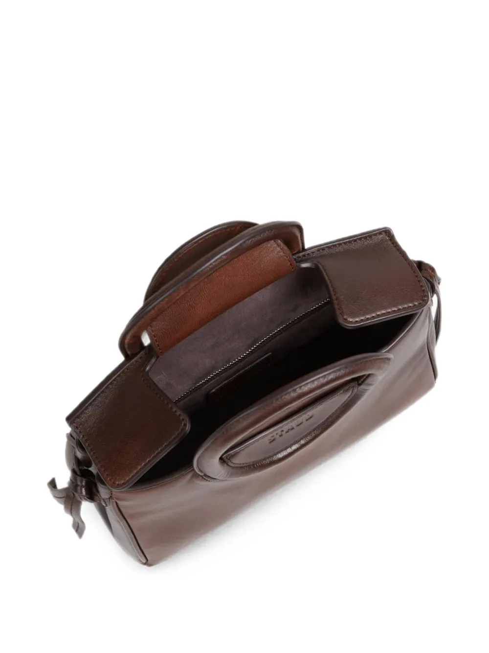 STAUD Maude leren shopper Bruin