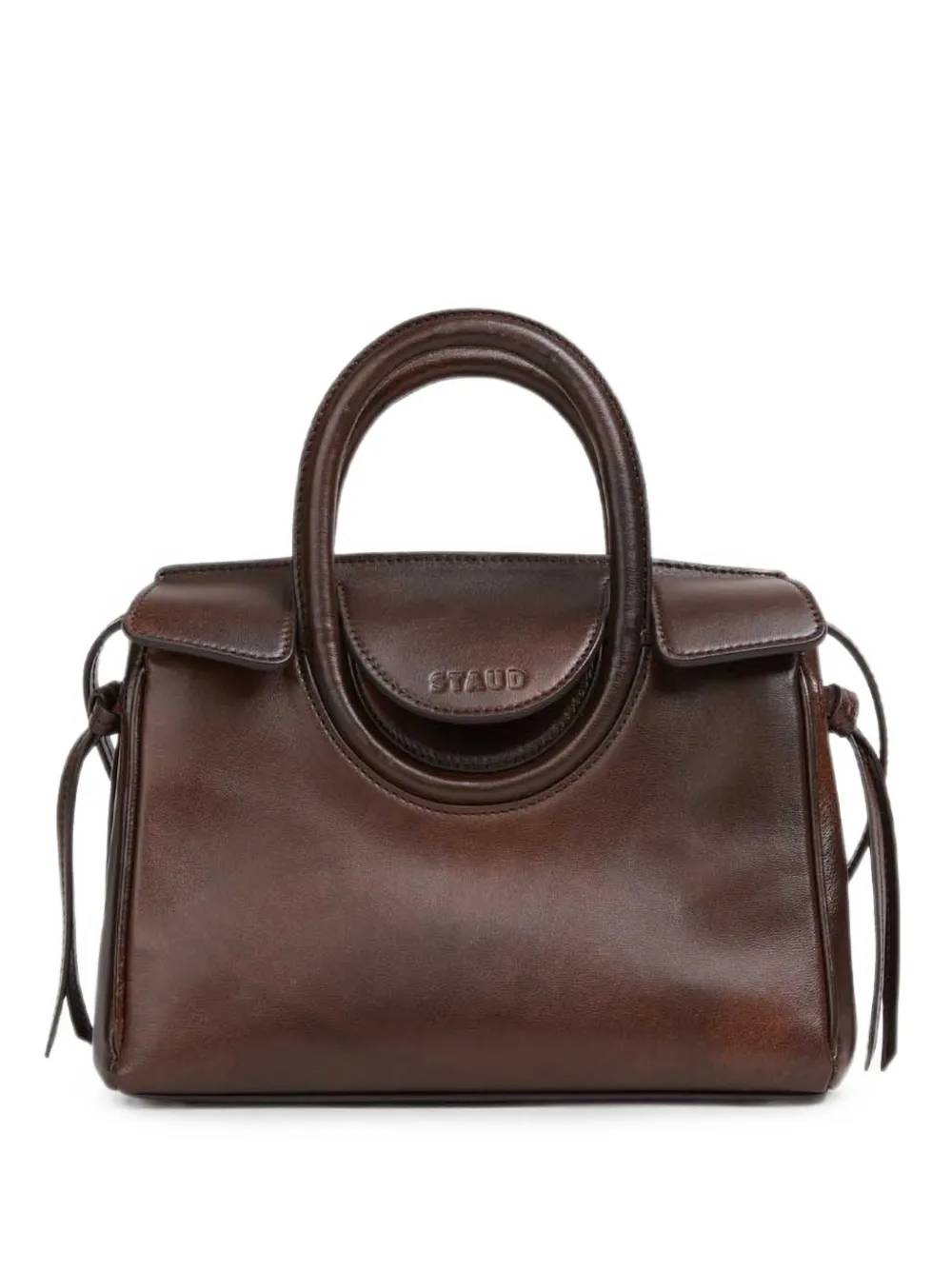 STAUD Maude leather tote bag - Marrone