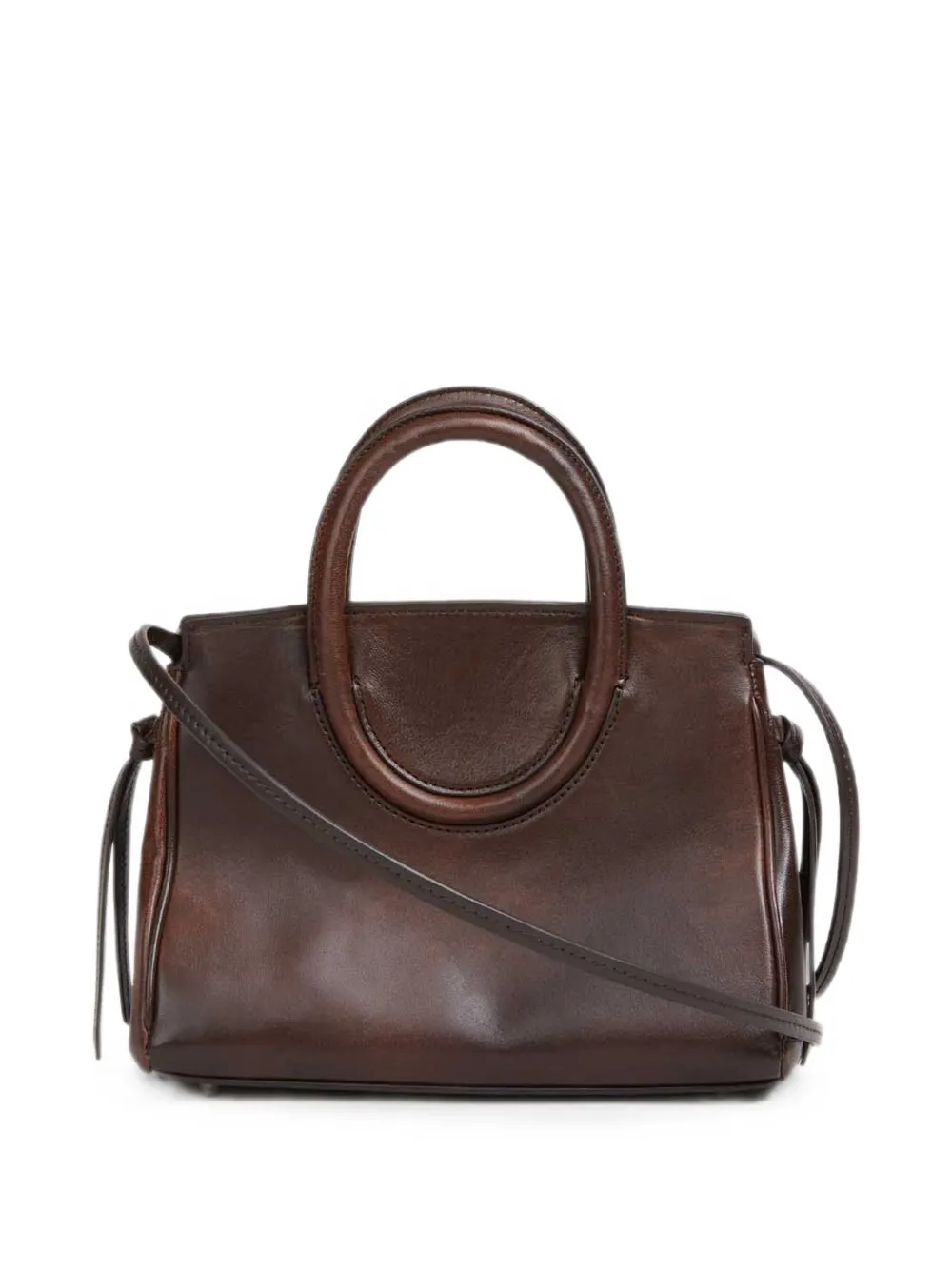 STAUD Maude leren shopper Bruin