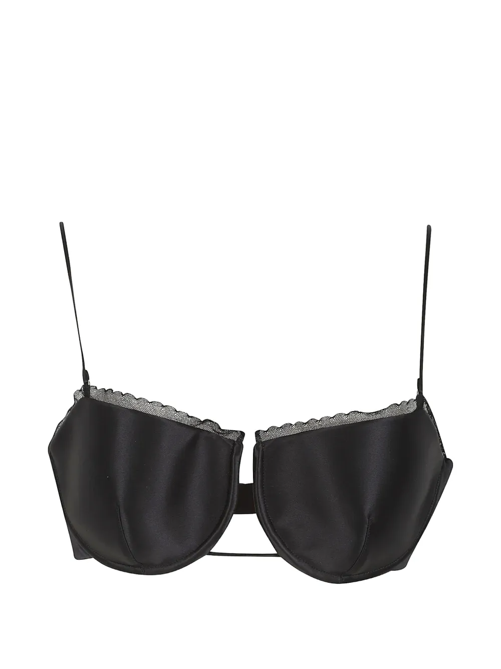Givenchy lace-trim silk top - Nero