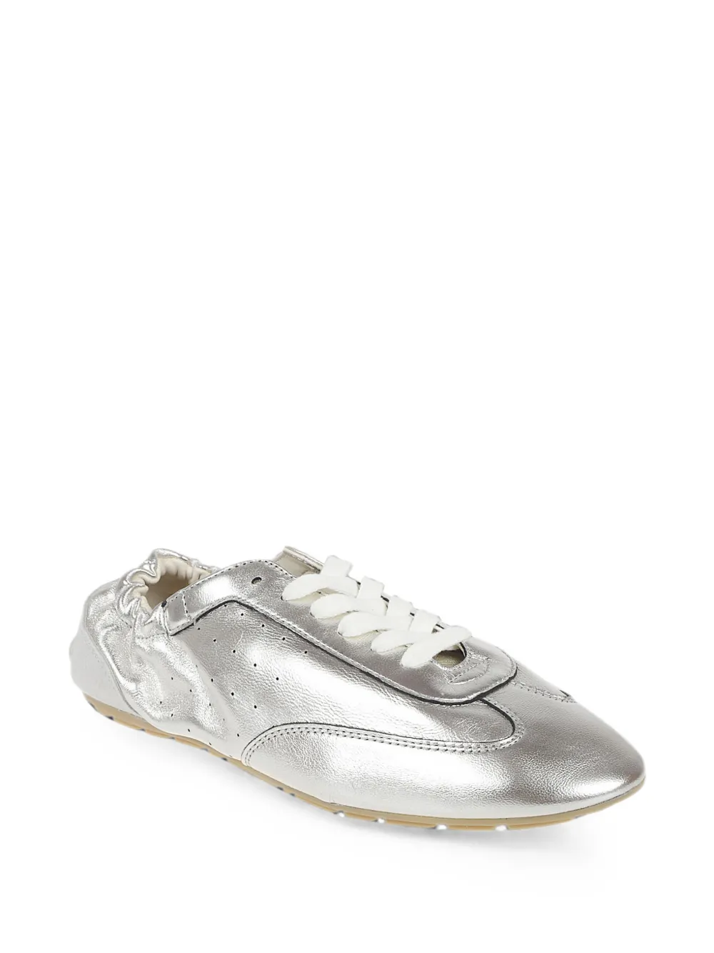 Saint Laurent Lewis low-top leather sneakers Zilver