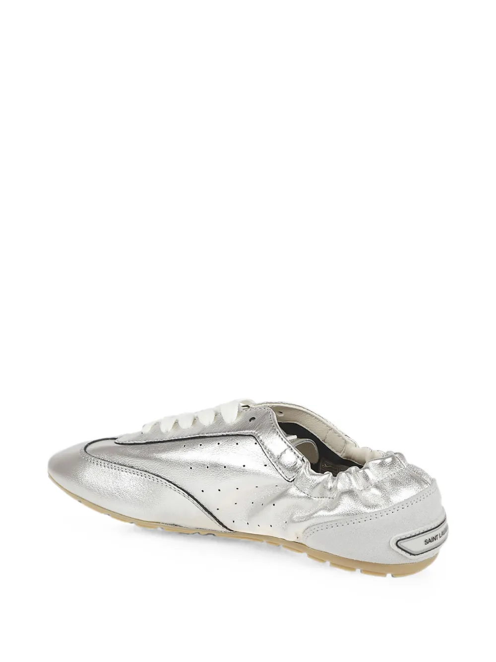 Saint Laurent Lewis low-top leather sneakers Zilver