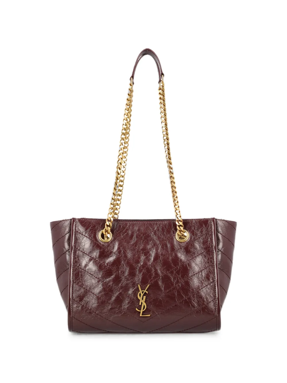 Saint Laurent chevron-quilted leather tote bag - Red