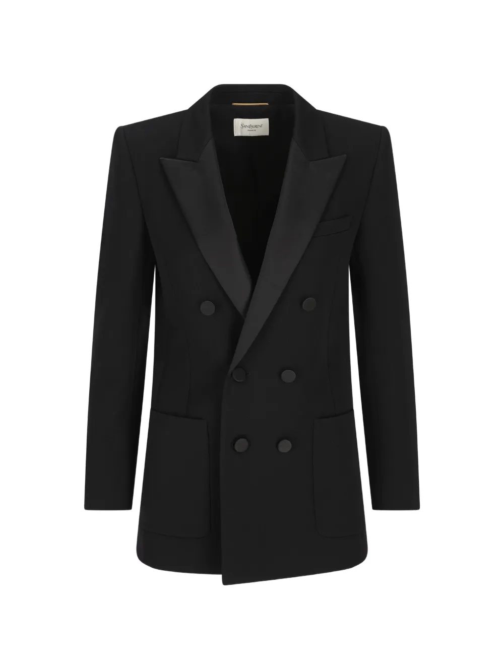 Saint Laurent double-breasted grain de poudre jacket - Schwarz