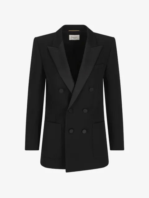 Saint Laurent double-breasted grain de poudre jacket