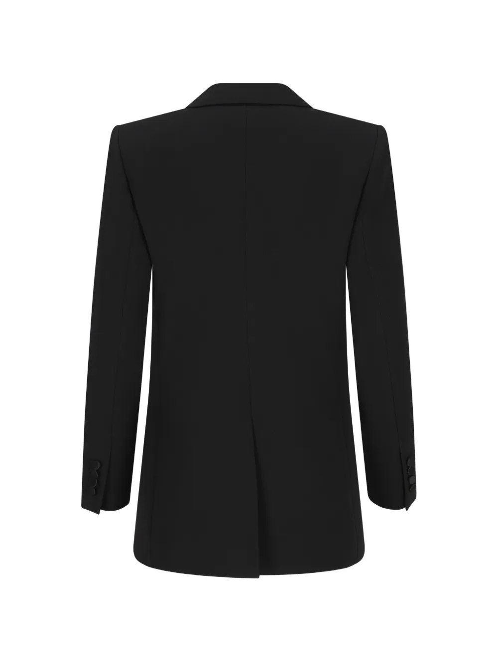 Saint Laurent Jack met dubbele rij knopen en textuur Zwart