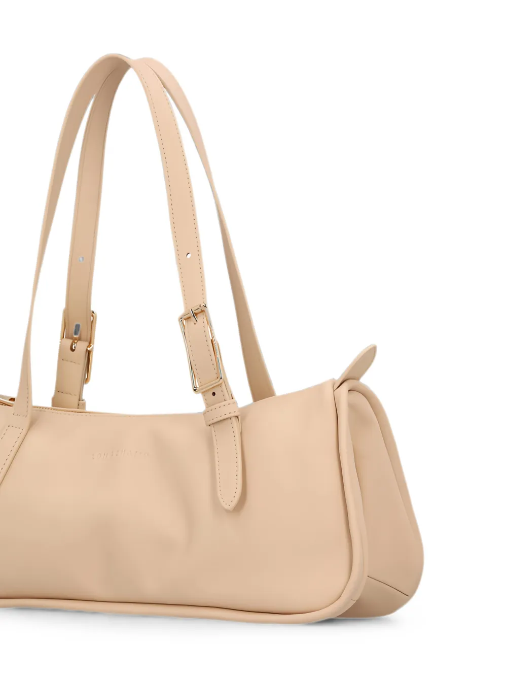 Longchamp Looong schoudertas met gespband Beige