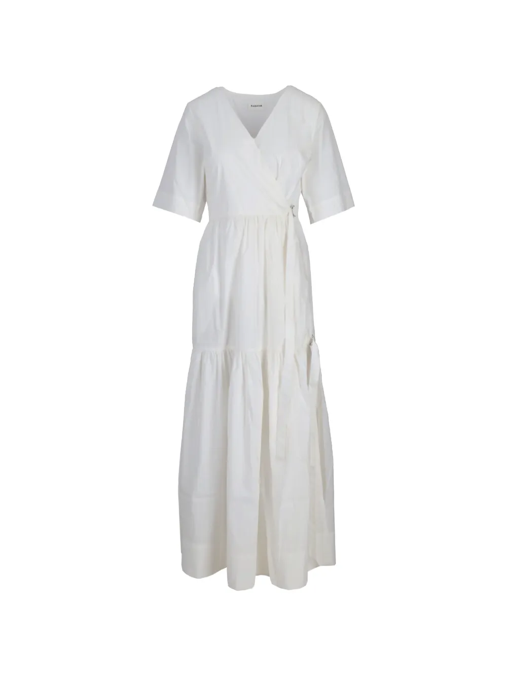 P.A.R.O.S.H. short-sleeves maxi dress - White