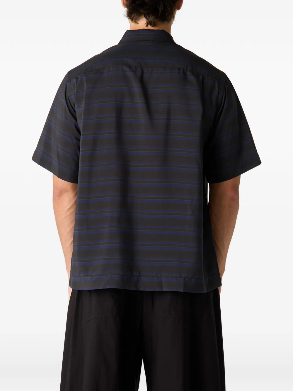 sacai T-shirt met horizontale streep Zwart