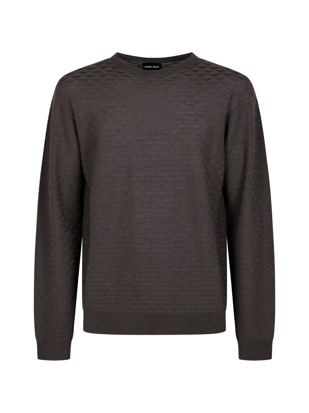 Giorgio Armani crew-neck long-sleeve sweater - Braun