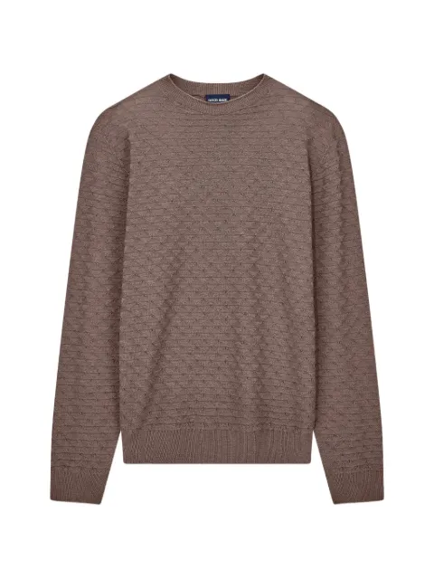 Giorgio Armani sweater with regular fit in virgin wool with triangle weave