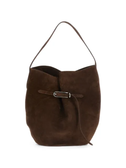 Liffner large Belted Bucket suede bucket bag