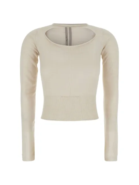 Rick Owens cut-out ribbed-hem sweater